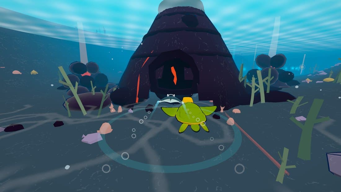 Mt. Reef: the volcano launches you out of the water